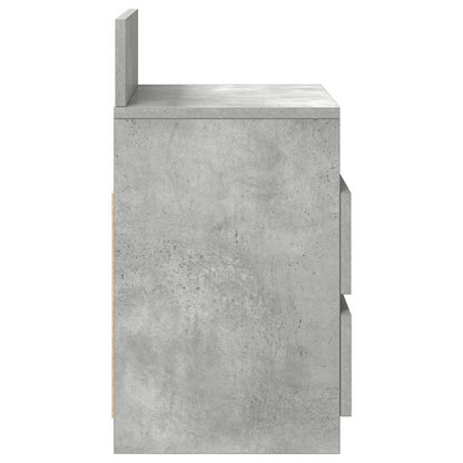 Comodino con 2 Cassetti Grigio Cemento 40x33x60 cm - homemem39