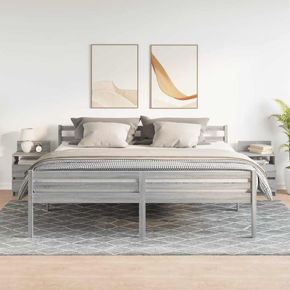 Comodini 2 pz con 2 Cassetti Grigio Sonoma 40x33x60 cm - homemem39