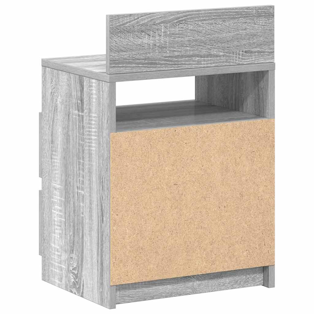 Comodini 2 pz con 2 Cassetti Grigio Sonoma 40x33x60 cm - homemem39