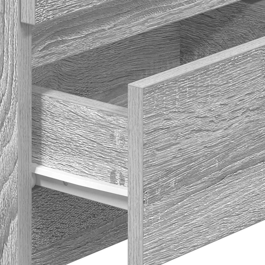 Comodini 2 pz con 2 Cassetti Grigio Sonoma 40x33x60 cm - homemem39