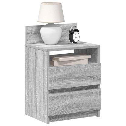 Comodini 2 pz con 2 Cassetti Grigio Sonoma 40x33x60 cm - homemem39