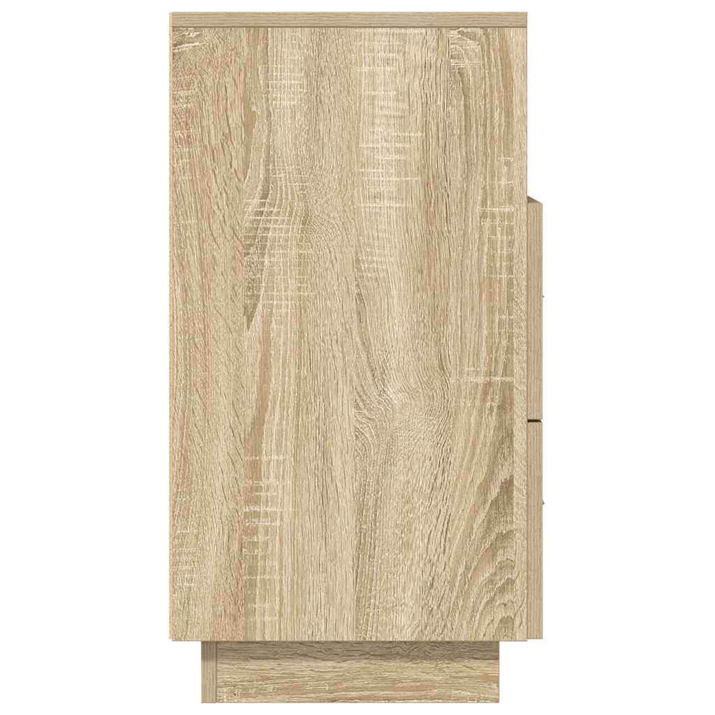 Comodino con 2 Cassetti Rovere Sonoma 36x36x68 cm