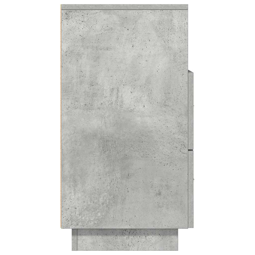 Comodini 2 pz con 2 Cassetti Grigio Cemento 36x36x68 cm - homemem39