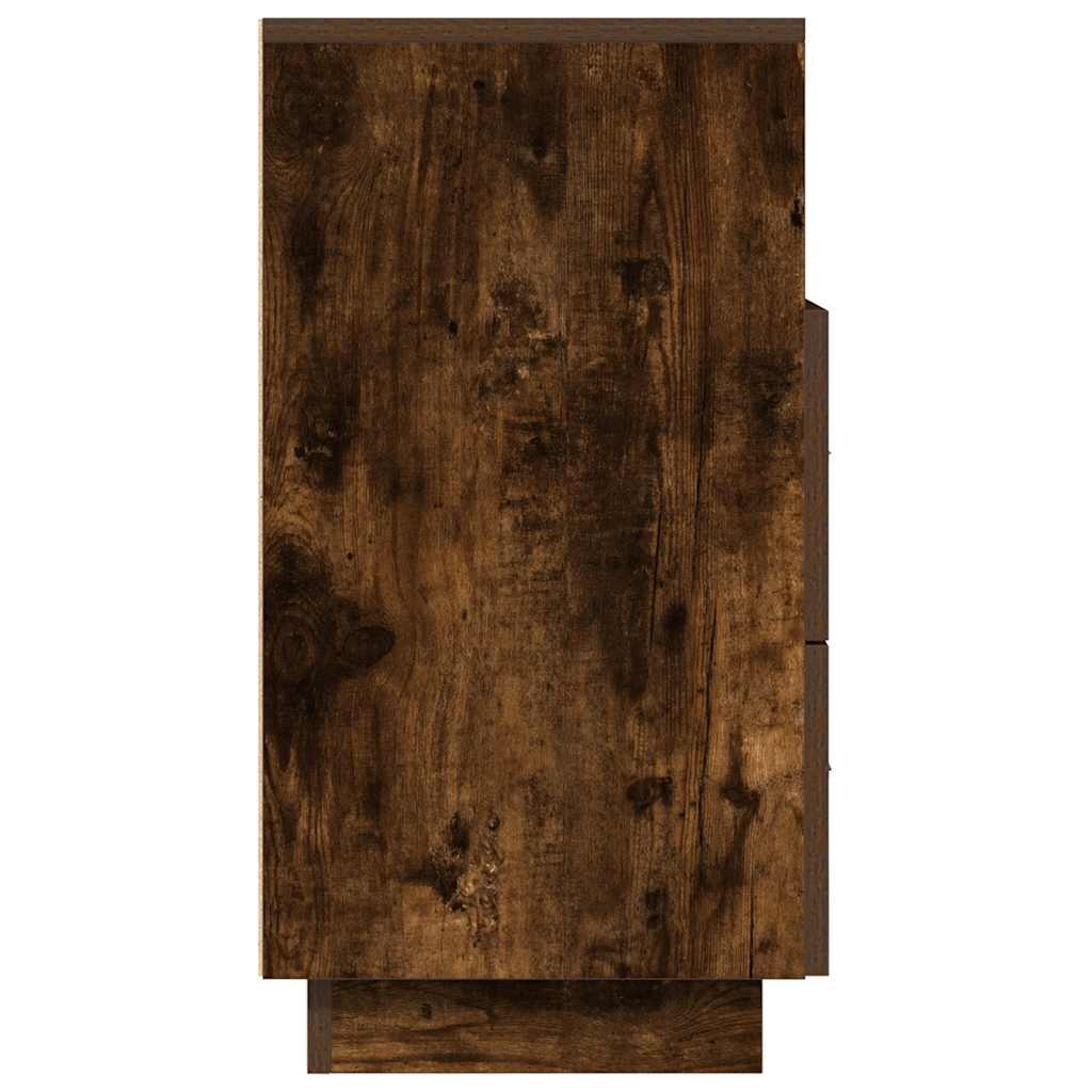 Comodini 2 pz con 2 Cassetti Rovere Fumo 36x36x68 cm - homemem39