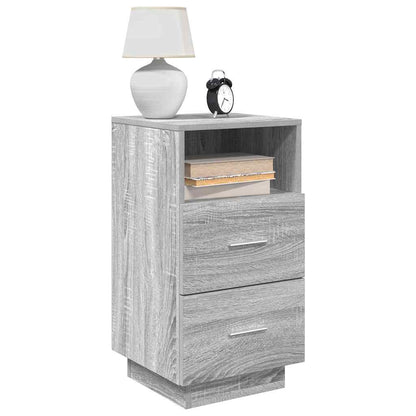Comodini 2 pz con 2 Cassetti Grigio Sonoma 36x36x68 cm - homemem39
