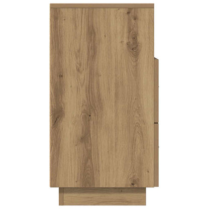 Comodini 2 pz con 2 Cassetti Rovere Artigianale 36x36x68 cm