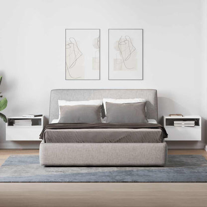 Comodini a Muro 2 pz Bianchi 45x26x28,5 cm