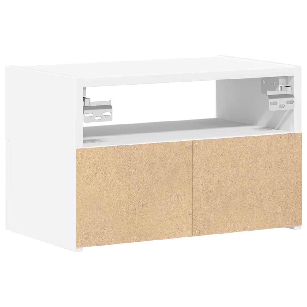 Comodini a Muro 2 pz Bianchi 45x26x28,5 cm