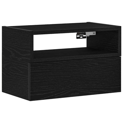 Comodino a Muro Nero 45x26x28,5 cm - homemem39