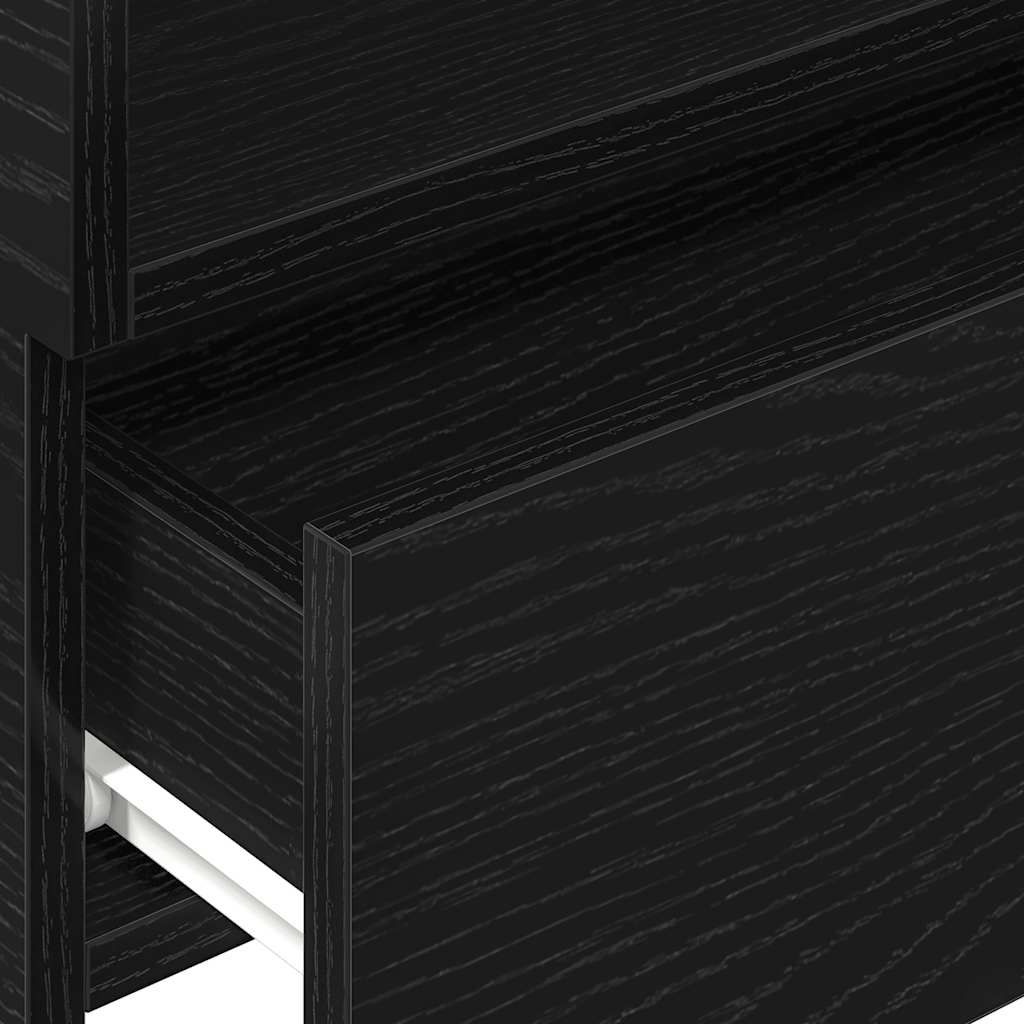 Comodino a Muro Nero 45x26x28,5 cm - homemem39