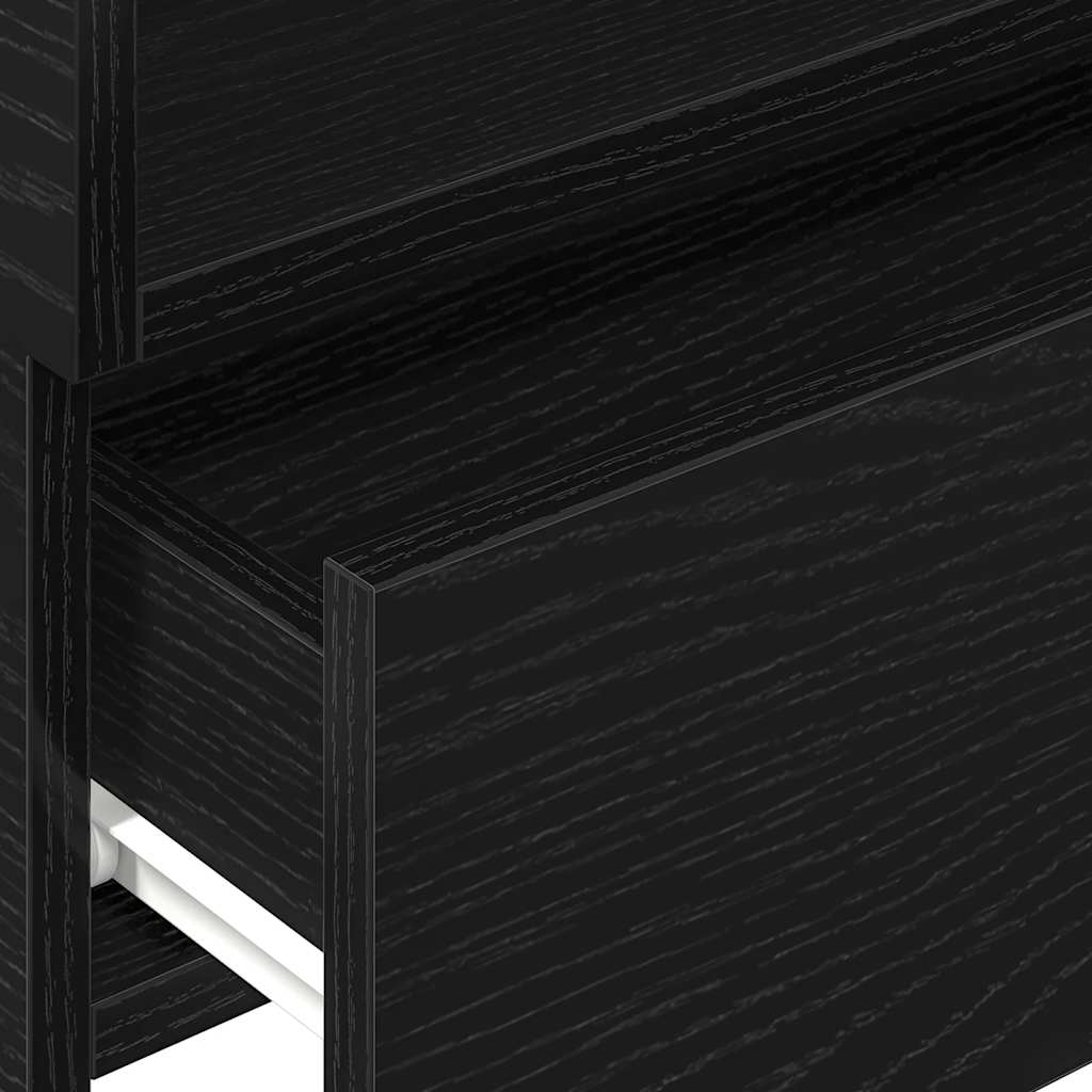 Comodini a Muro 2 pz Nero 45x26x28,5 cm - homemem39