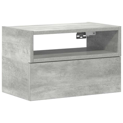 Comodino a Muro Grigio Cemento 45x26x28,5 cm - homemem39