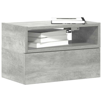 Comodino a Muro Grigio Cemento 45x26x28,5 cm - homemem39