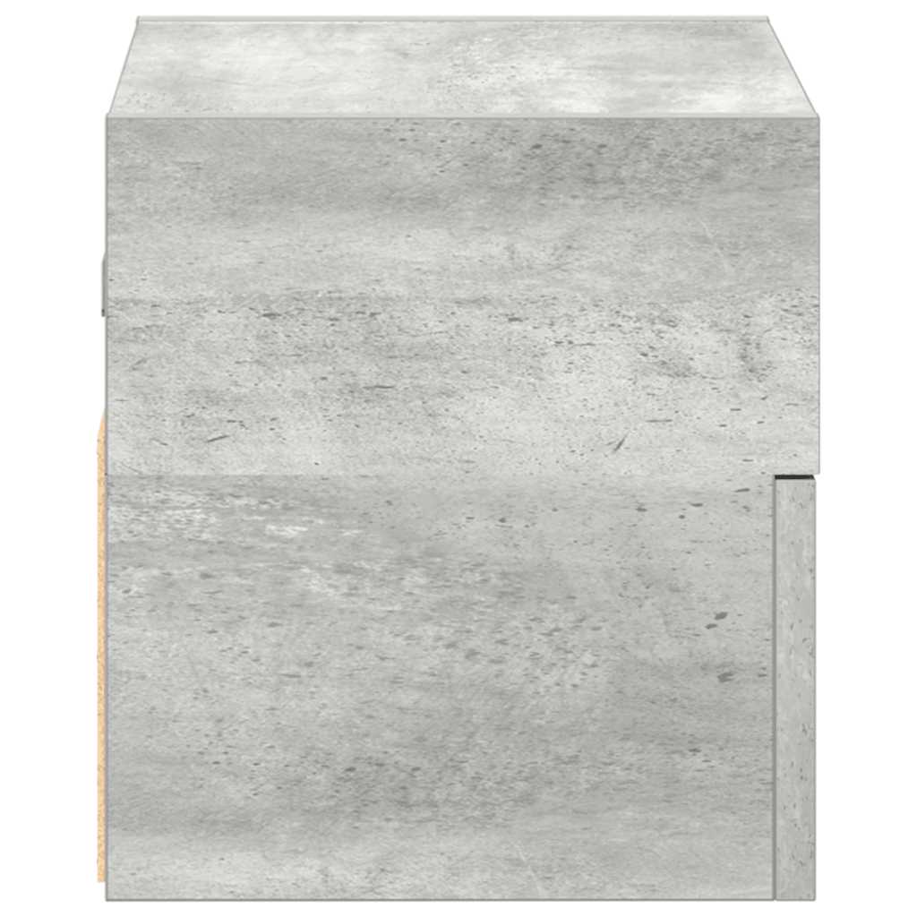 Comodini a Muro 2 pz Grigio Cemento 45x26x28,5 cm - homemem39