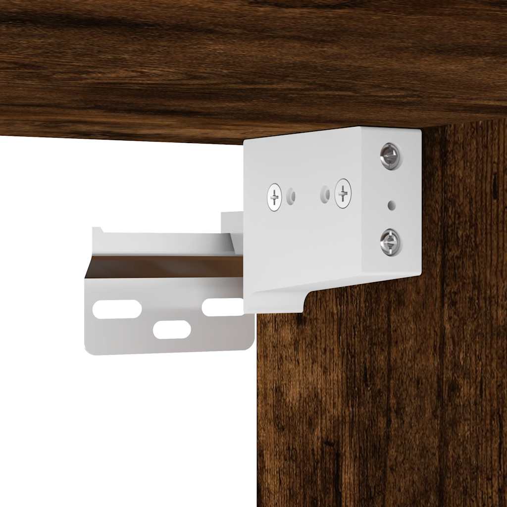 Comodino a Muro Rovere Fumo 45x26x28,5 cm - homemem39