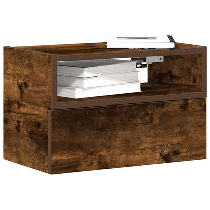 Comodino a Muro Rovere Fumo 45x26x28,5 cm - homemem39