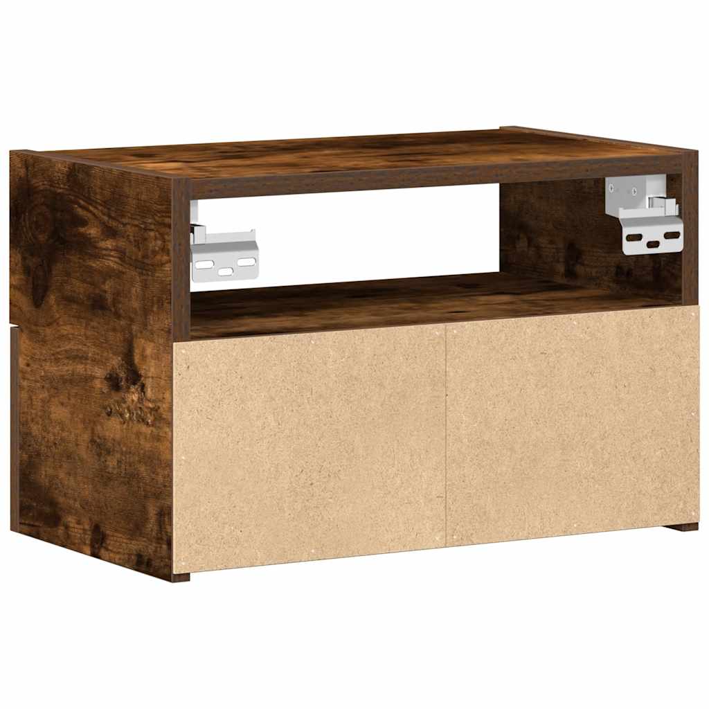 Comodini a Muro 2 pz Rovere Fumo 45x26x28,5 cm - homemem39