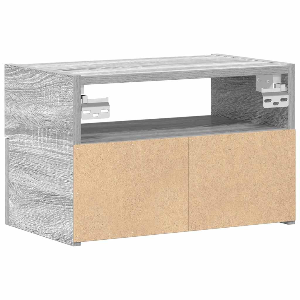 Comodini a Muro 2 pz Grigio Sonoma 45x26x28,5 cm - homemem39