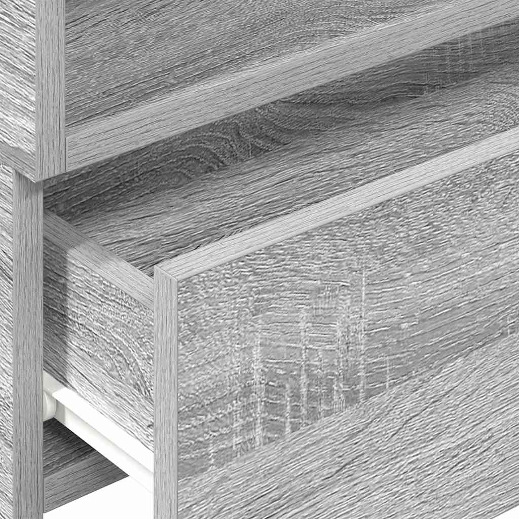 Comodini a Muro 2 pz Grigio Sonoma 45x26x28,5 cm - homemem39