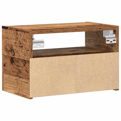 Comodino a Muro Legno Antico 45x26x28,5 cm - homemem39