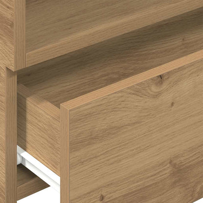 Comodino a Muro Rovere Artigianale 45x26x28,5 cm