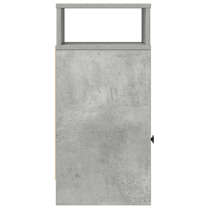 Comodino con Cassetto Grigio Cemento 25x31x66 cm - homemem39