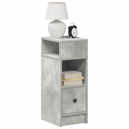 Comodino con Cassetto Grigio Cemento 25x31x66 cm - homemem39
