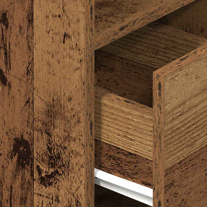 Comodino con Cassetto Legno Antico 25x31x66 cm - homemem39