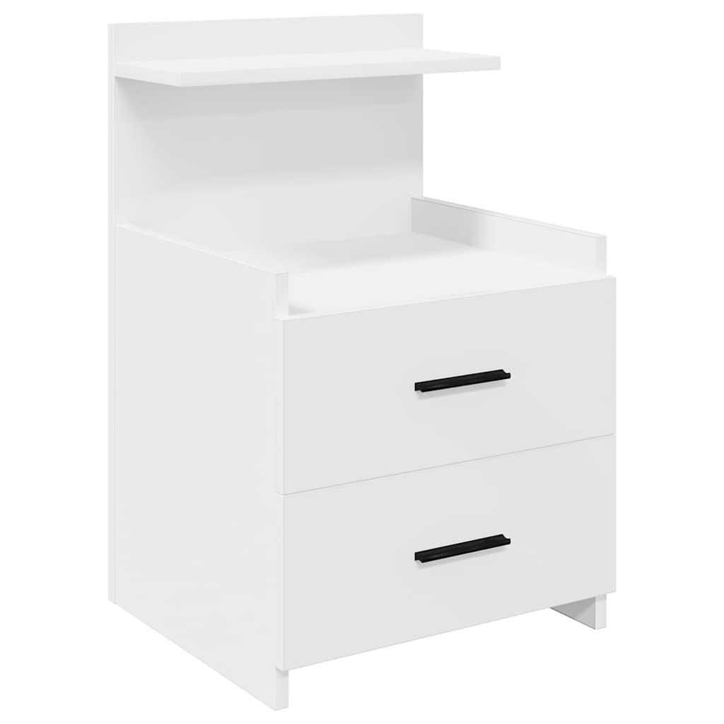 Comodino con 2 Cassetti Bianco 40x36,5x62 cm - homemem39