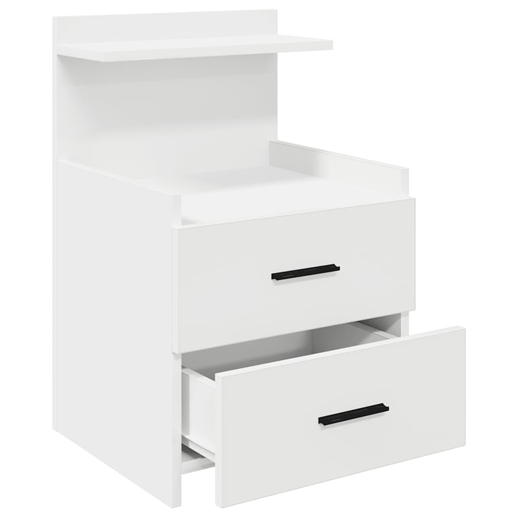 Comodino con 2 Cassetti Bianco 40x36,5x62 cm - homemem39