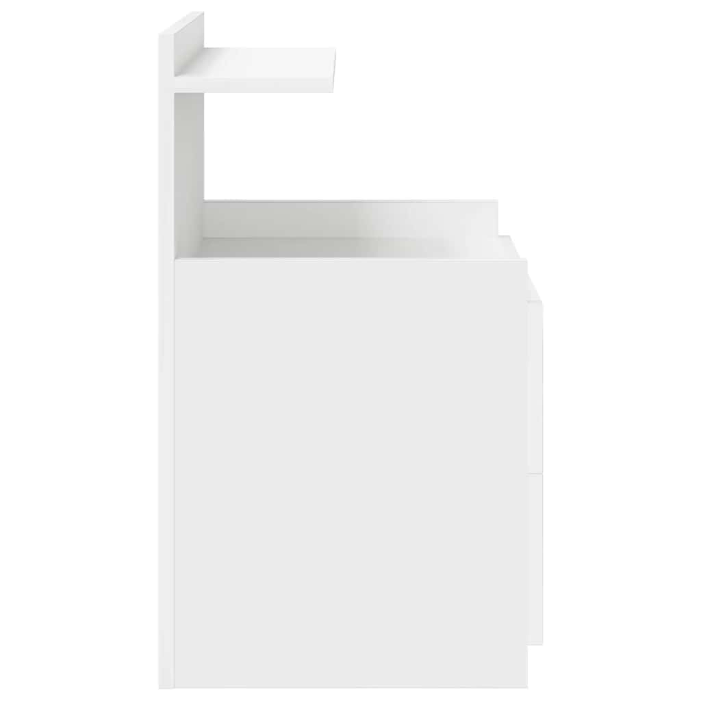 Comodino con 2 Cassetti Bianco 40x36,5x62 cm - homemem39