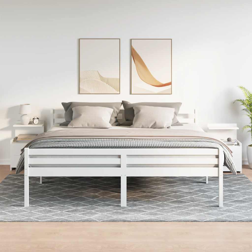 Comodini 2 pz con 2 cassetti bianchi 40x36,5x62 cm - homemem39