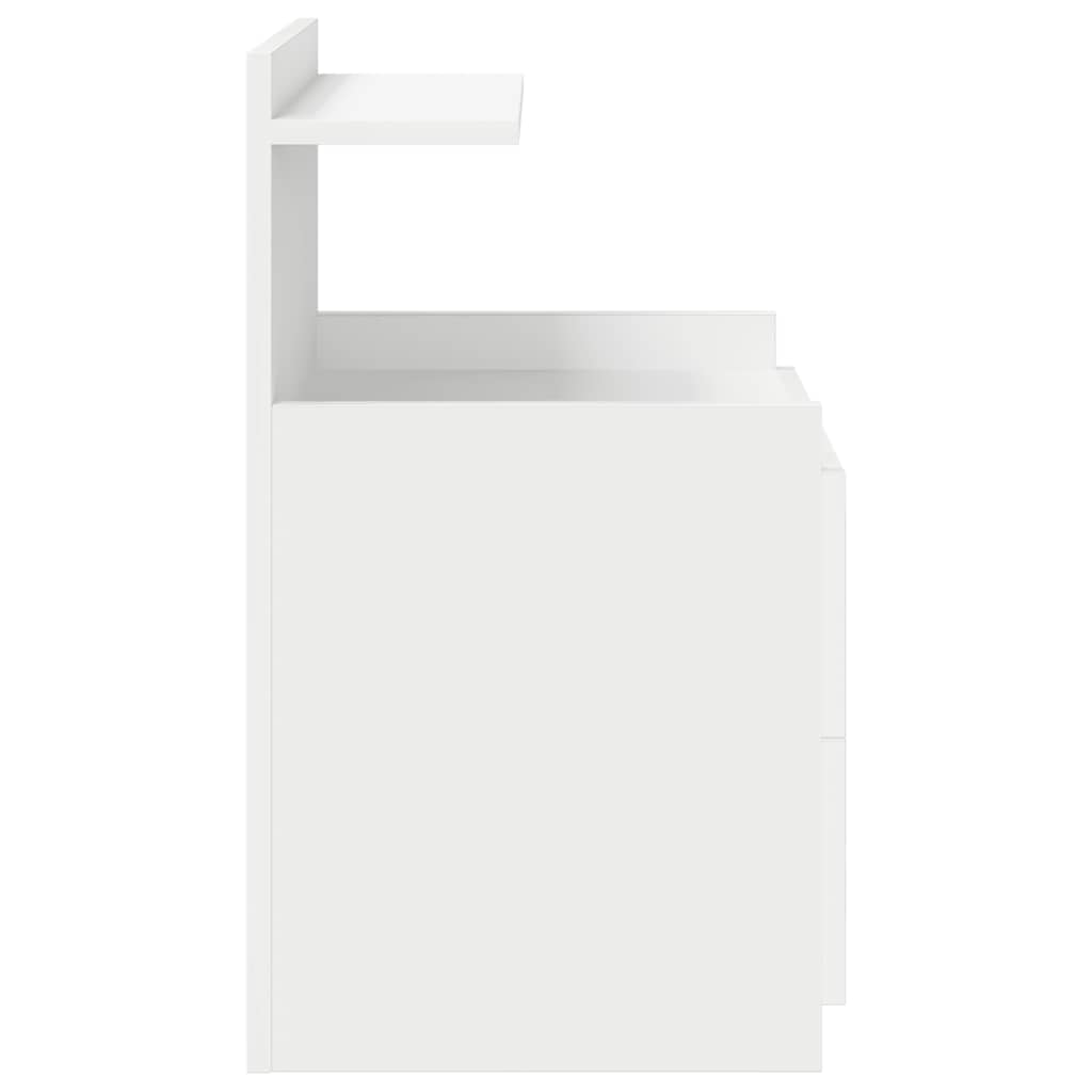 Comodini 2 pz con 2 cassetti bianchi 40x36,5x62 cm - homemem39