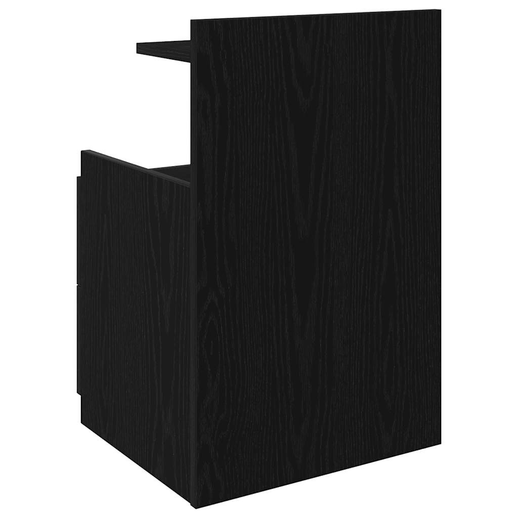 Comodino con 2 cassetti Nero 40x36,5x62 cm - homemem39