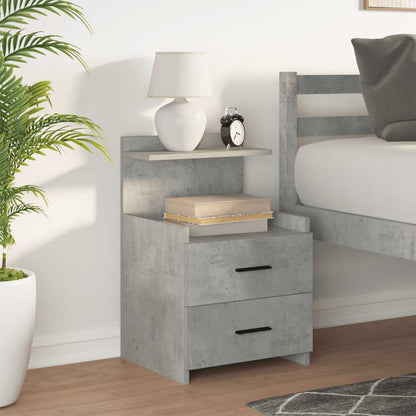 Comodino con 2 cassetti Grigio Cemento 40x36,5x62 cm - homemem39