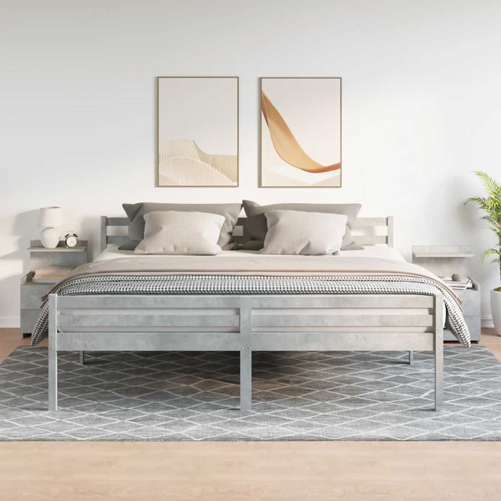 Comodini 2 pz con 2 cassetti Grigio Cemento 40x36,5x62 cm - homemem39