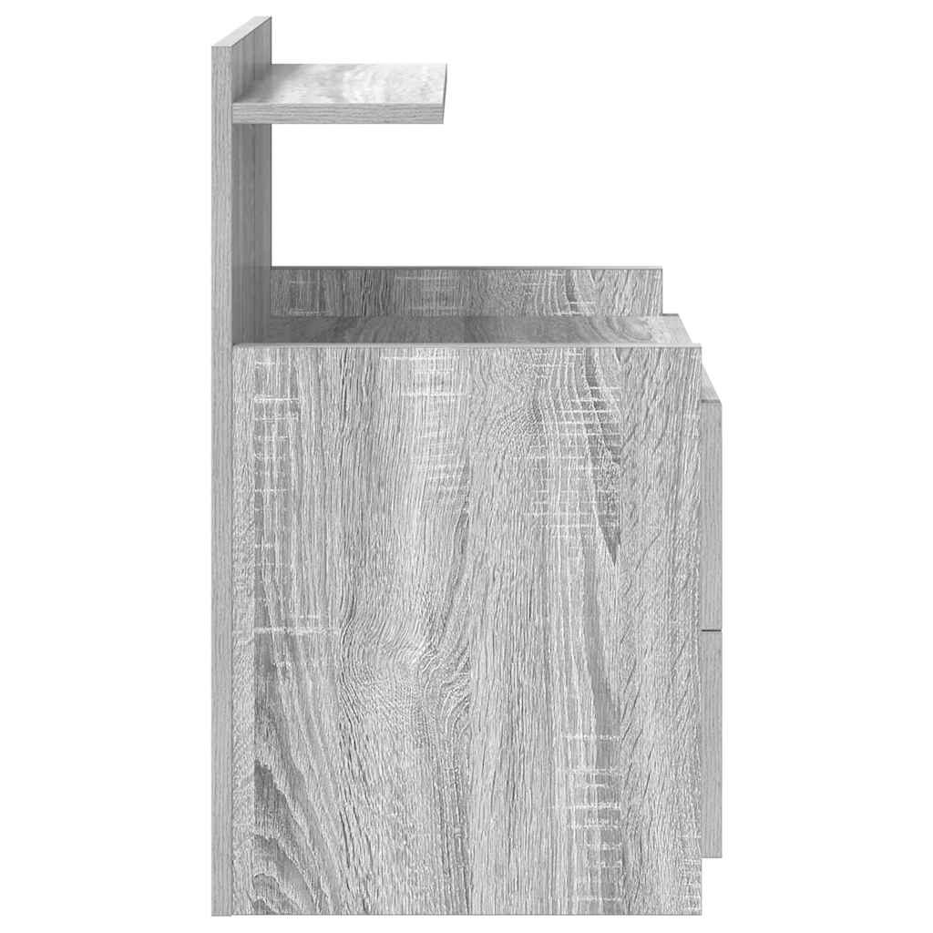 Comodini 2 pz con 2 cassetti Grigio Sonoma 40x36,5x62 cm - homemem39