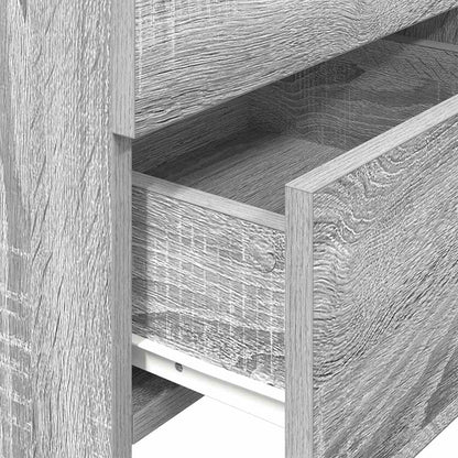 Comodini 2 pz con 2 cassetti Grigio Sonoma 40x36,5x62 cm - homemem39