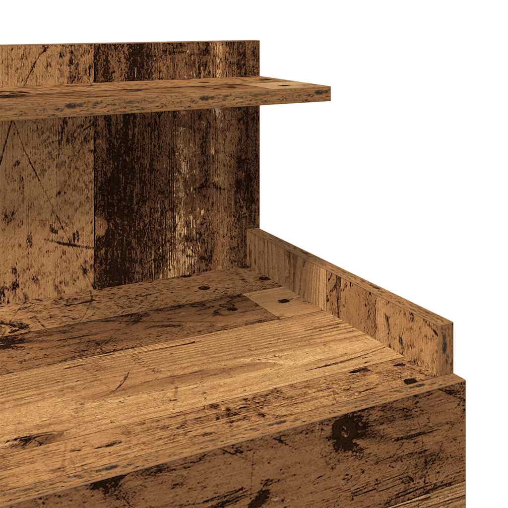 Comodini 2 pz con 2 cassetti in legno vecchio 40x36,5x62 cm - homemem39