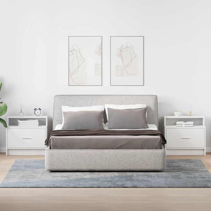 Comodini con Cassetto 2 pz Bianco 51x31x47 cm - homemem39