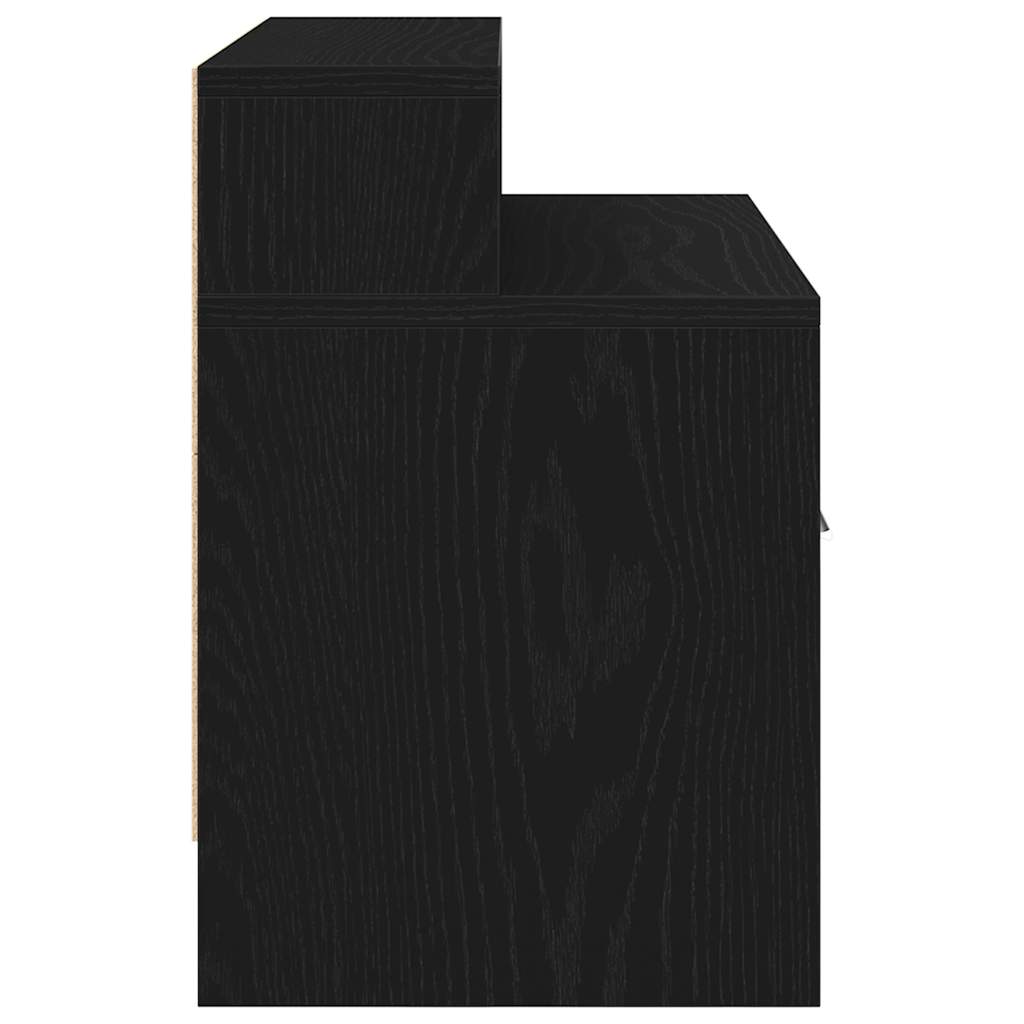Comodini con Cassetto 2 pz Rovere Nero 51x31x47 cm - homemem39