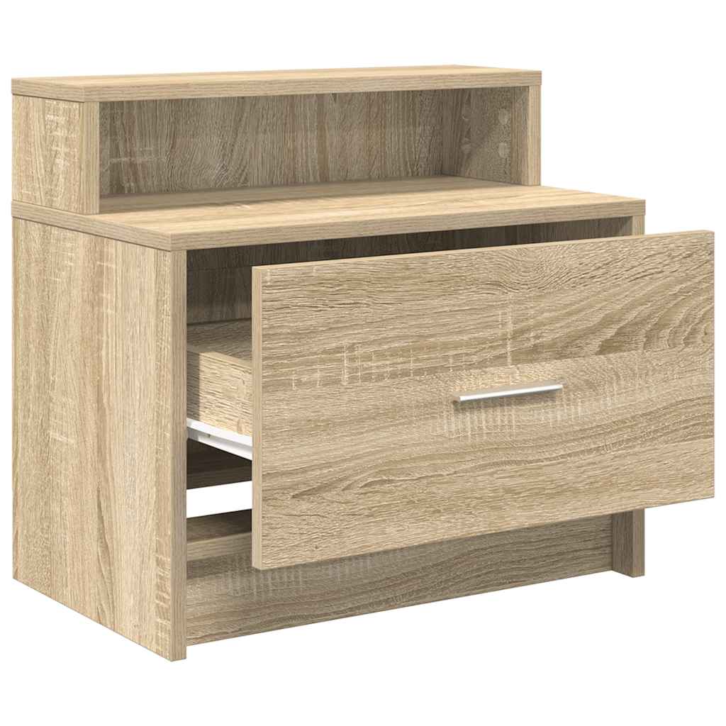 Comodini con Cassetto 2 pz Rovere Sonoma 51x31x47 cm - homemem39