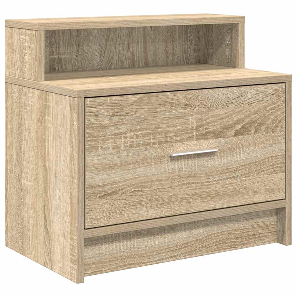 Comodini con Cassetto 2 pz Rovere Sonoma 51x31x47 cm - homemem39
