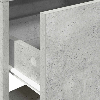 Comodino con Cassetto Grigio Cemento 51x31x47 cm - homemem39