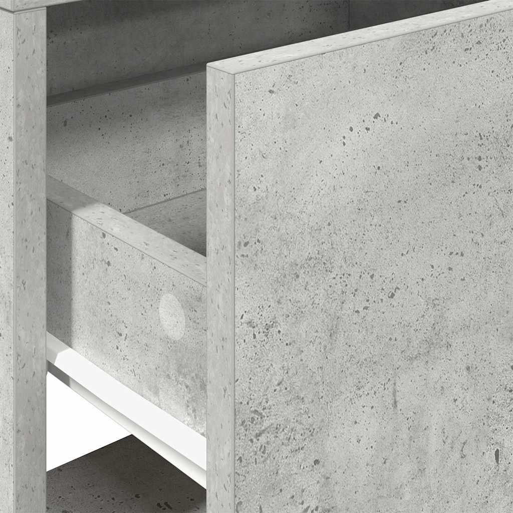 Comodini con Cassetto 2 pz Grigio Cemento 51x31x47 cm - homemem39