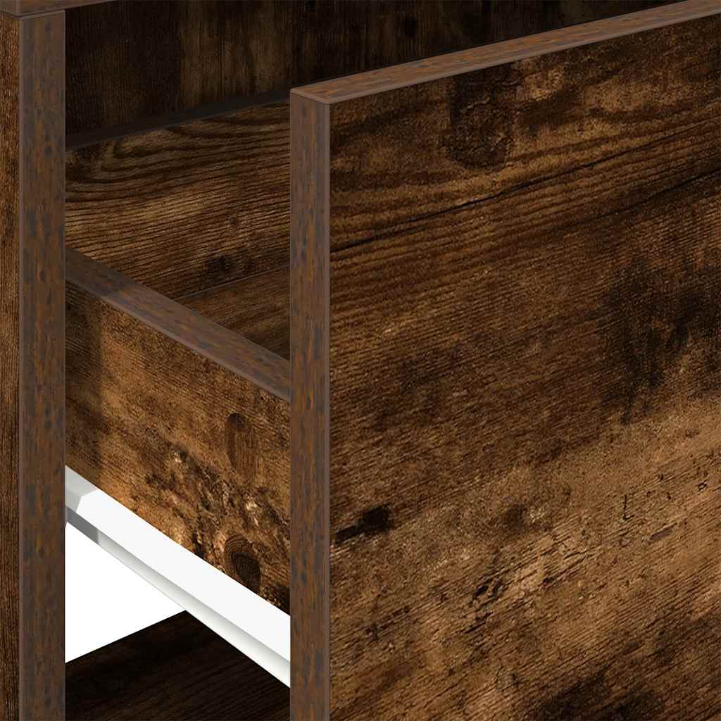 Comodini con Cassetto 2 pz Rovere Fumo 51x31x47 cm - homemem39