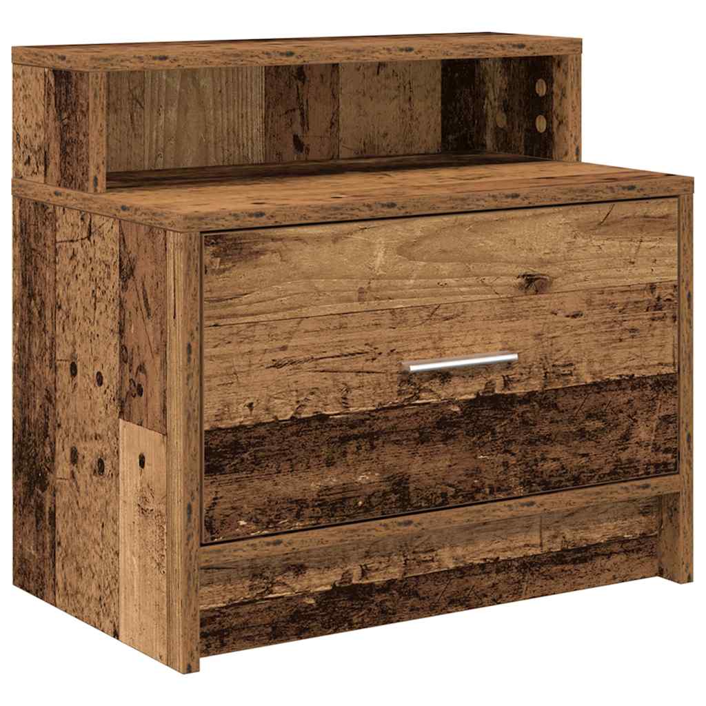 Comodino con Cassetto Legno Antico 51x31x47 cm - homemem39