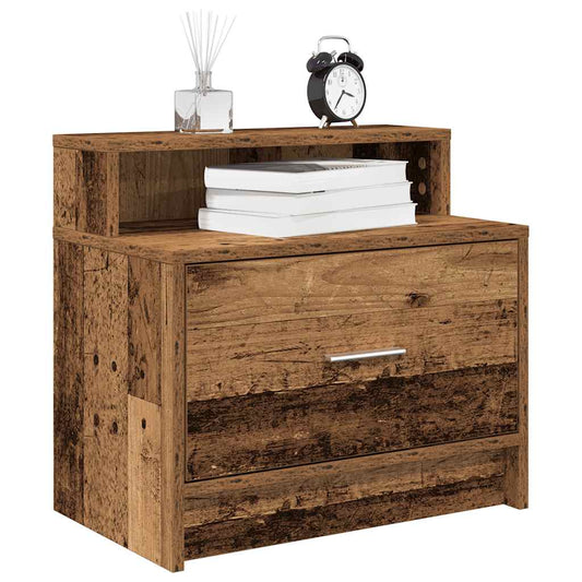 Comodino con Cassetto Legno Antico 51x31x47 cm - homemem39