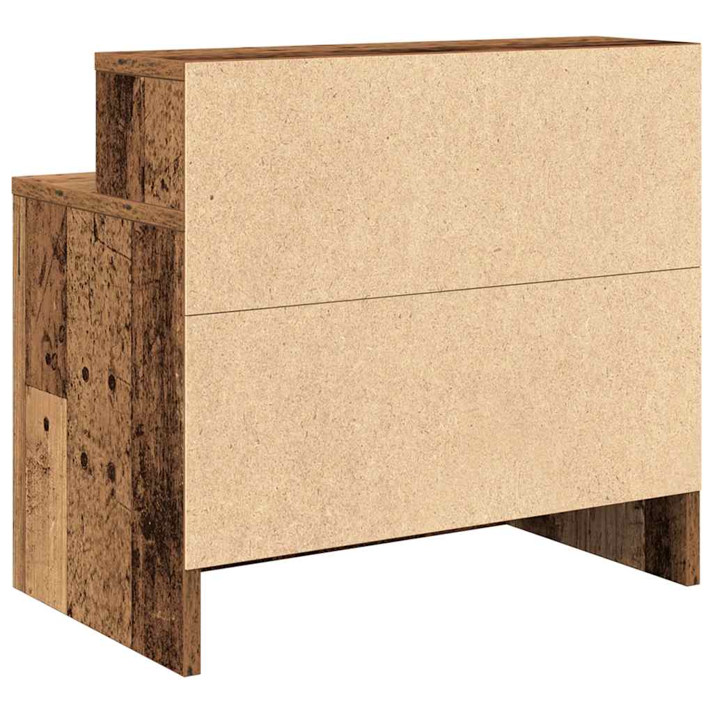 Comodini con Cassetto 2 pz in Legno Antico 51x31x47 cm - homemem39