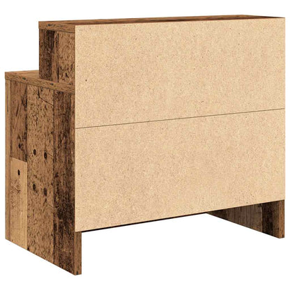 Comodini con Cassetto 2 pz in Legno Antico 51x31x47 cm - homemem39